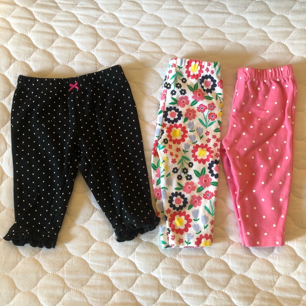 🌟2/$30🌟Bundle of 9 Baby Girl 0-3 Month Pants